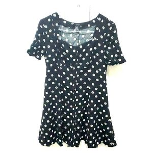 Black forever 21 dress with white flowers